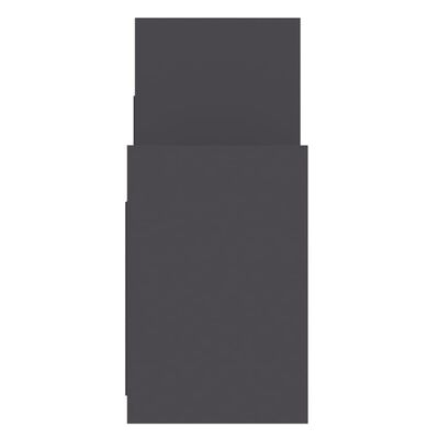 vidaXL Stranska omarica siva 60x26x60 cm iverna plošča
