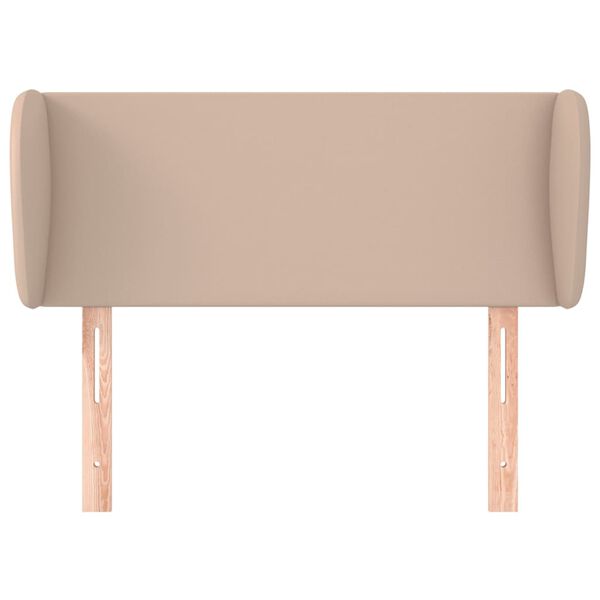 vidaXL Vzglavje z u&scaron;esi kapučino 103x23x78/88 cm umetno usnje