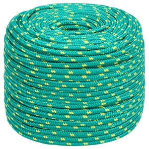 vidaXL Večnamenska uporabna vrv 10 mm 500 m Zelena PP