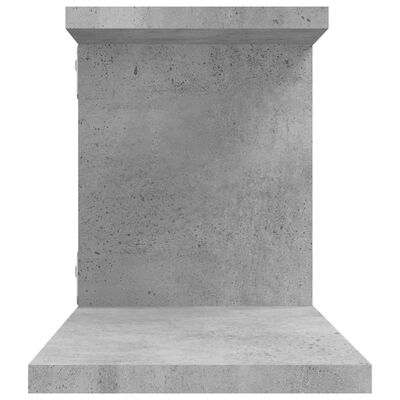 vidaXL Stenska TV polica betonsko siva 125x18x23 cm iverna plošča