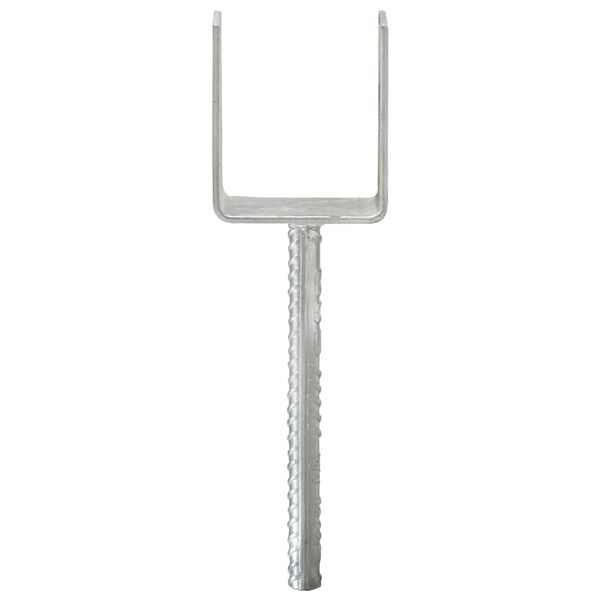 vidaXL Ograjna sidra 6 kosov srebrna 10x6x30 cm pocinkano jeklo