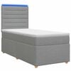 vidaXL Postelja boxspring z vzmetnico Svetlo siva 80 x 200 cm Blago