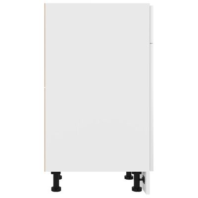 vidaXL Spodnja omarica s predalom bela 50x46x81,5 cm iverna plošča