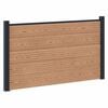vidaXL Komplet ograj 180 x 105 cm WPC in aluminij Rjava