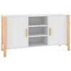 vidaXL Komoda bela 107x38x60 cm inženirski les