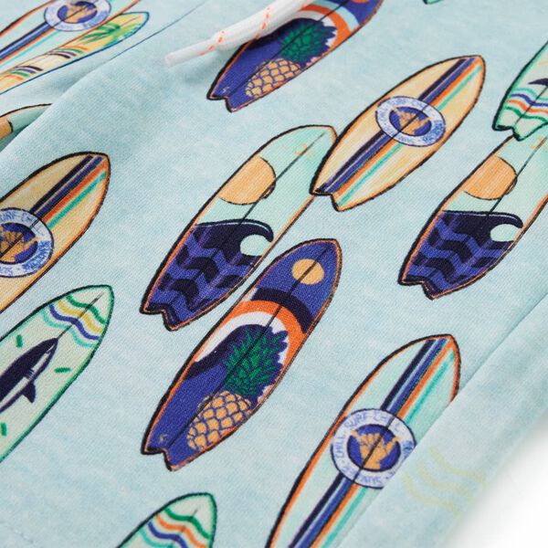 Otroške kratke hlače z vrvico nežno modra melange 92