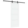 vidaXL Drsna vrata ORKDAL 83 x 211 cm Inženirski les Bela in črna