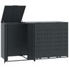 vidaXL Lopa za smetnjak za 3 smetnjake antracitna 207x79x117 cm jeklo