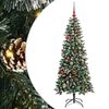 vidaXL Umestno božično drevo Zelena 150 cm PVC, plastika in jeklo