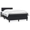 vidaXL Box spring postelja z vzmetnico črna 120x210 cm žamet