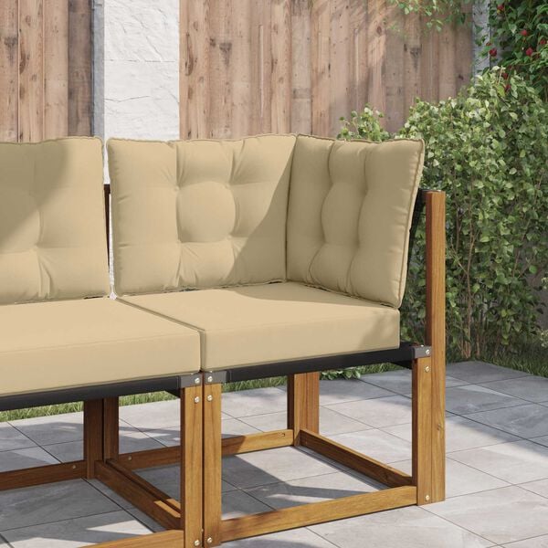 vidaXL Zunanja blazina za kavč 3 pcs Bež Poliester