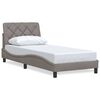 vidaXL posteljni okvir brez vzmetnice Taupe 80x200cm Tkanina