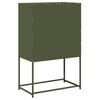 vidaXL Highboard Olive Green 68x39x107 cm Jeklo