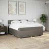 vidaXL Box spring postelja z vzmetnico taupe 180x200 cm blago