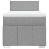 vidaXL Box spring postelja z vzmetnico svetlo siva 80x200 cm blago