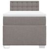 vidaXL Box spring postelja z vzmetnico taupe 100x200 cm blago