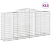 vidaXL Obokane gabion košare 13 kosi 300x50x140/160cm pocinkano železo