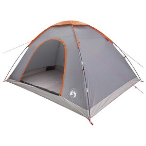 vidaXL Kamperski &scaron;otor s streho Siva in oranžna 335 x 275 x 180 cm