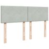 vidaXL Box spring postelja z vzmetnico svetlo siv 140x190 cm žamet