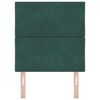 vidaXL LED glava postelje z vzglavjem Temno zelena 80 cm Umjetno usnje