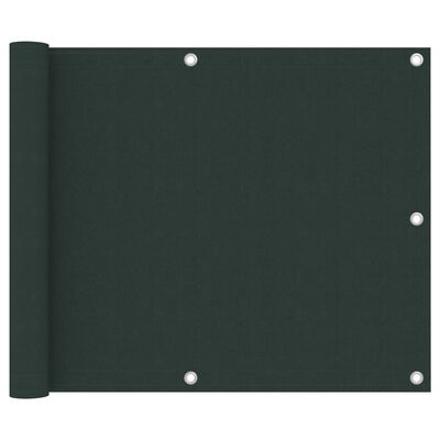 vidaXL Balkonsko platno temno zeleno 75x400 cm oksford blago