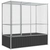 vidaXL Voliera srebrna 210,5x107x212 cm jeklo