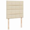vidaXL Otomanski posteljni okvir z vzmetnico krem 90x190 cm blago