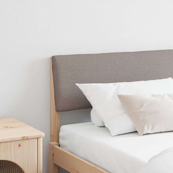 vidaXL Tapecirano vzglavje Taupe 200 cm Masivno borovo les