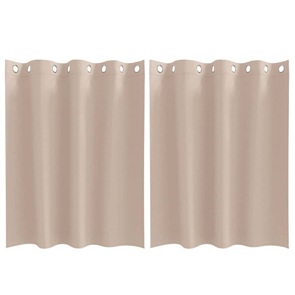 vidaXL Zavese za zatemnitev z obroči 2 pcs Taupe 140 x 140 cm