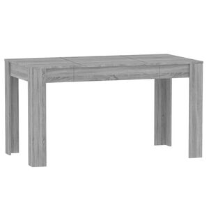 vidaXL Jedilna miza siva sonoma 140x74,5x76 cm konstruiran les