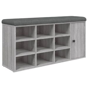 vidaXL Klop za čevlje siva sonoma 102x32x50 cm inženirski les