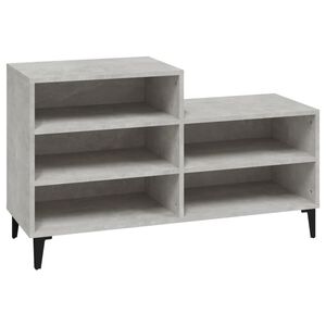 vidaXL Omarica za čevlje betonsko siva 102x36x60 cm inženirski les
