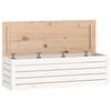 vidaXL &Scaron;katla za shranjevanje bela 109x36,5x33 cm trdna borovina