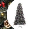 vidaXL Umestno božično drevo Zelena 240 cm PVC, plastika in jeklo