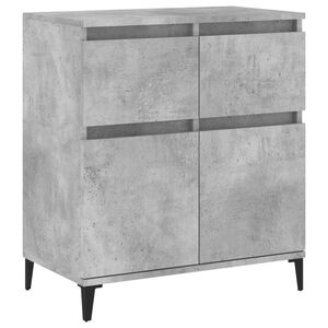 vidaXL Komoda betonsko siva 60x35x70 cm inženirski les