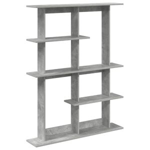 vidaXL Stenska polica Betonsko siva 102 x 20 x 130 cm Inženirski les