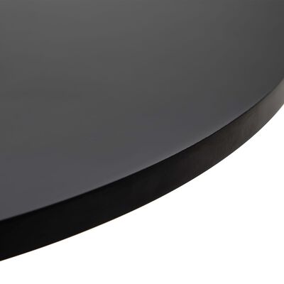 vidaXL Barska miza črna Ø60 cm mediapan