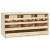 vidaXL Gnezdi&scaron;če za koko&scaron;i s 3 predelki 72x33x38 cm trdna borovina