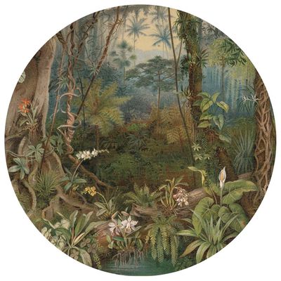 WallArt Okrogla tapeta In the Jungle 190 cm