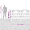 vidaXL Vrtna ograja s suličastim vrhom črna 240 x 125 cm pra&scaron;no barvano jeklo