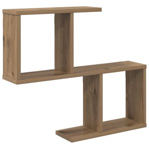 vidaXL Stenska polica Artisan hrast 60 x 12 x 50,5 cm Inženirski les
