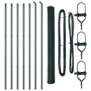 vidaXL Heksagonalna podpora za ograjo 10 x 1,6 m Jeklo s PVC premazom