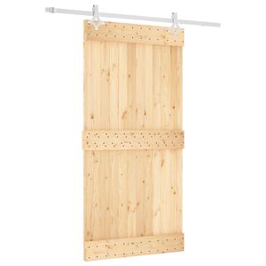 vidaXL Drsna vrata 100 x 210 cm Masiven borov les (neobdelan)
