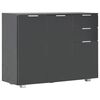 vidaXL Komoda visok sijaj črna 107x35x80,5 cm