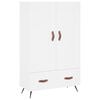 vidaXL Visoka omara bela 69,5x31x115 inženirski les