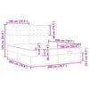 vidaXL Otomanski posteljni okvir z vzmetnicami moder 200x200cm žamet