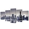 vidaXL Set platen s printom črnobel New York ponoči 200 x 100 cm
