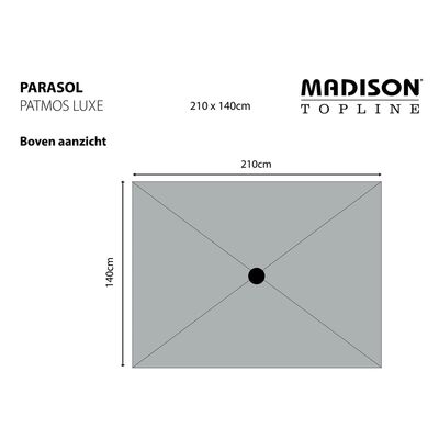 Madison Senčnik Patmos Luxe pravokoten 210x140 cm svetlo siv