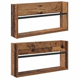 vidaXL Regal za revije 2 kos Star les 60 x 12 x 30 cm Inženirski les