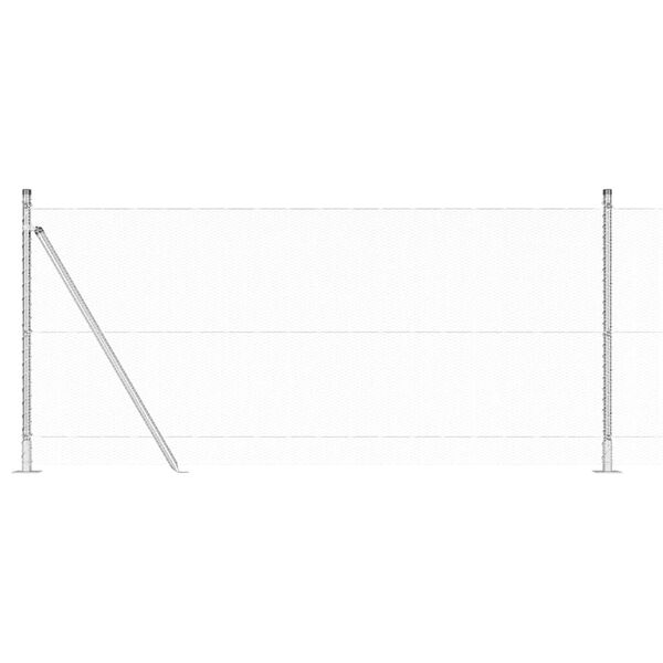 vidaXL Steber ograje. srebrna 10 x 1 m (13 mm mreža) Jeklo